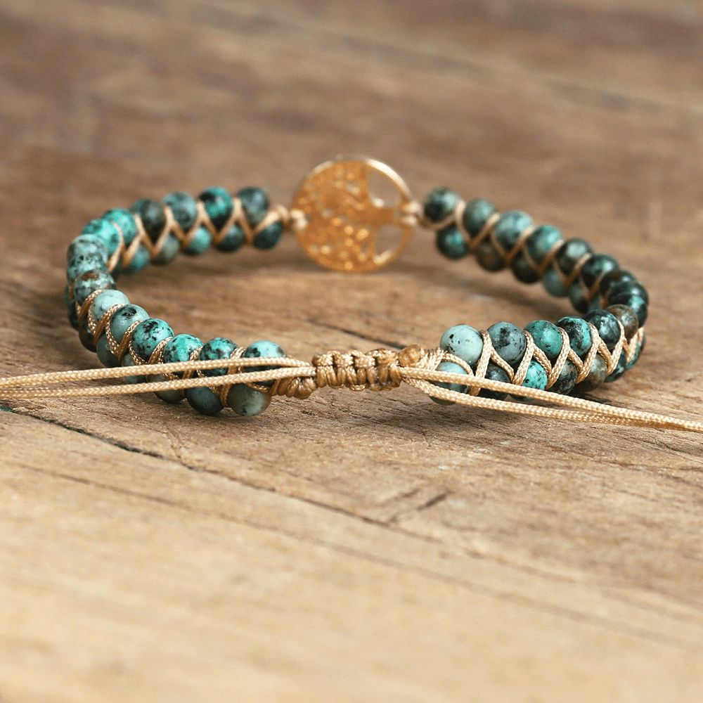Levensboom Armband met Afrikaanse Jaspis - Auralyn