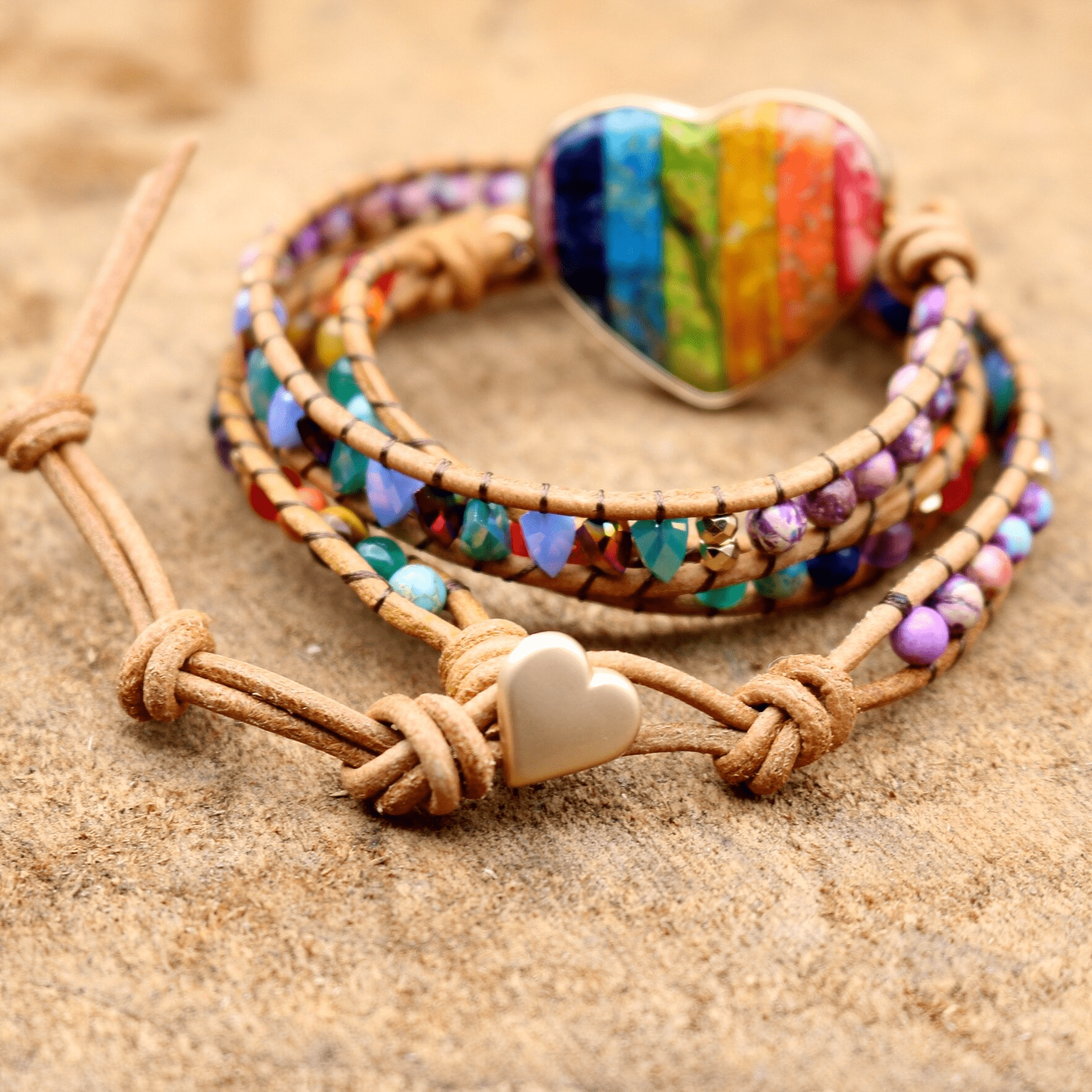 Chakra Hart Wikkelarmband - Liora