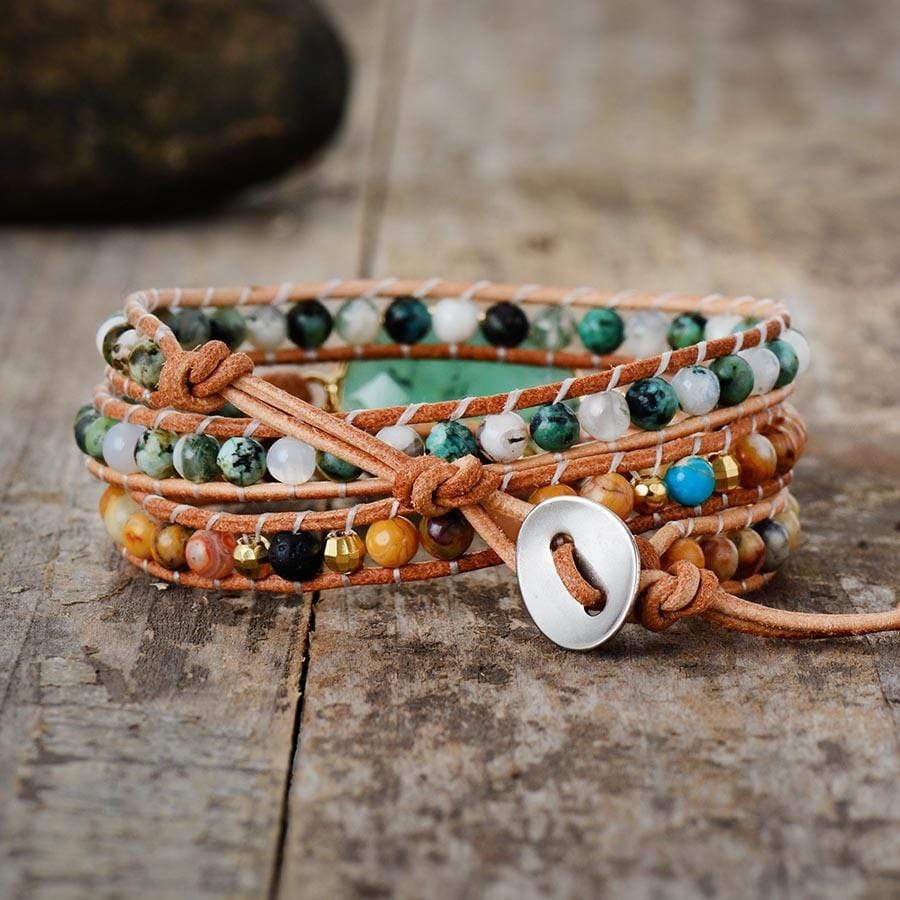 Kalmerende Jade Wikkelarmband - Elina