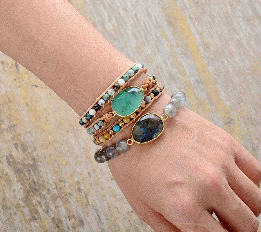 Kalmerende Jade Wikkelarmband - Elina