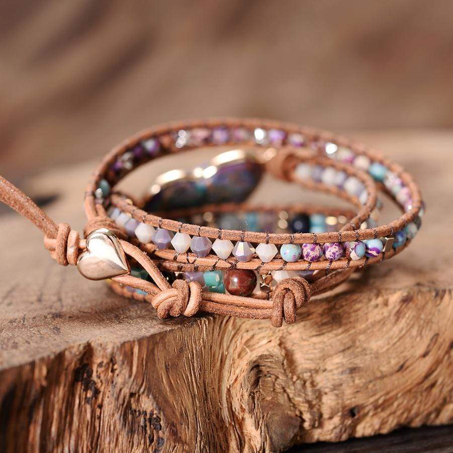 Helende Jaspis Hart Wikkelarmband - Amaris