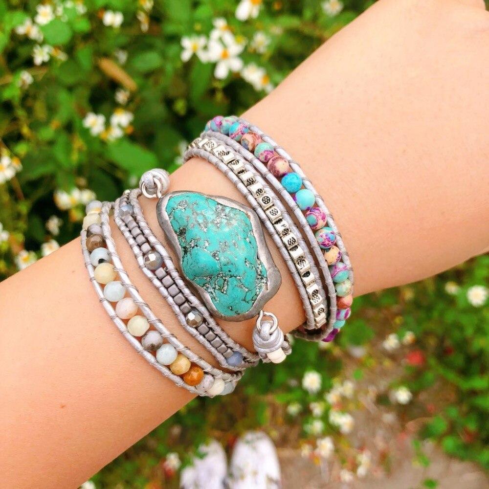 Helende Turkoois Wikkelarmband - Amara