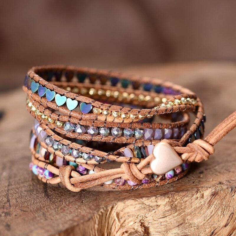 Liefdesbescherming Jaspis Wikkelarmband - Amora
