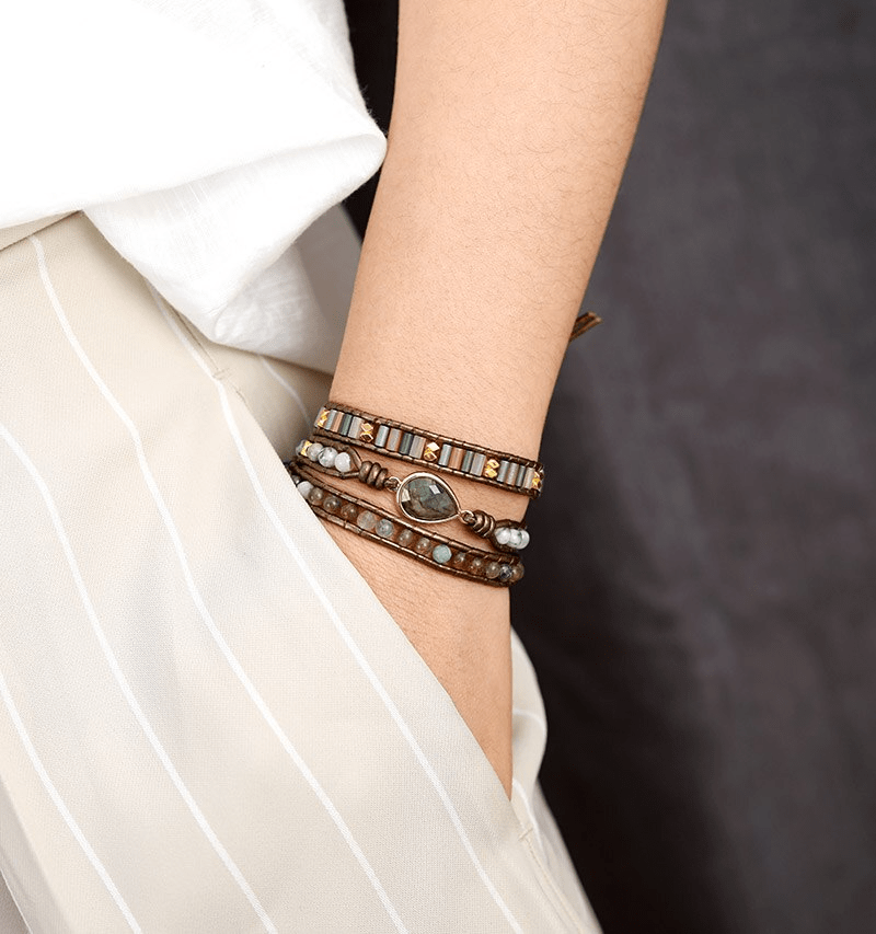 Labradoriet Beschermende Wikkelarmband - Sylvana