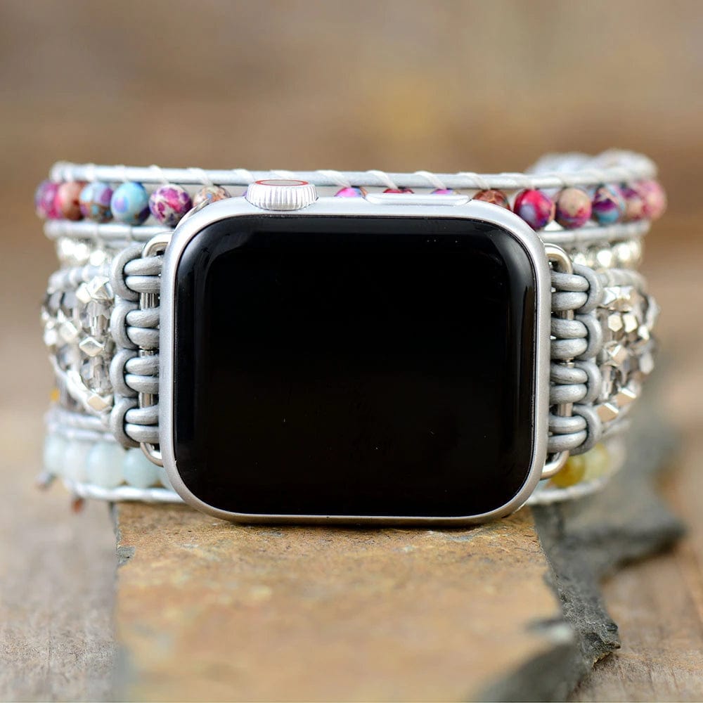 Jaspis Apple Watch Wikkelbandje - Naelina
