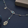 Zilveren Hamsa Kristalketting - Nayomi