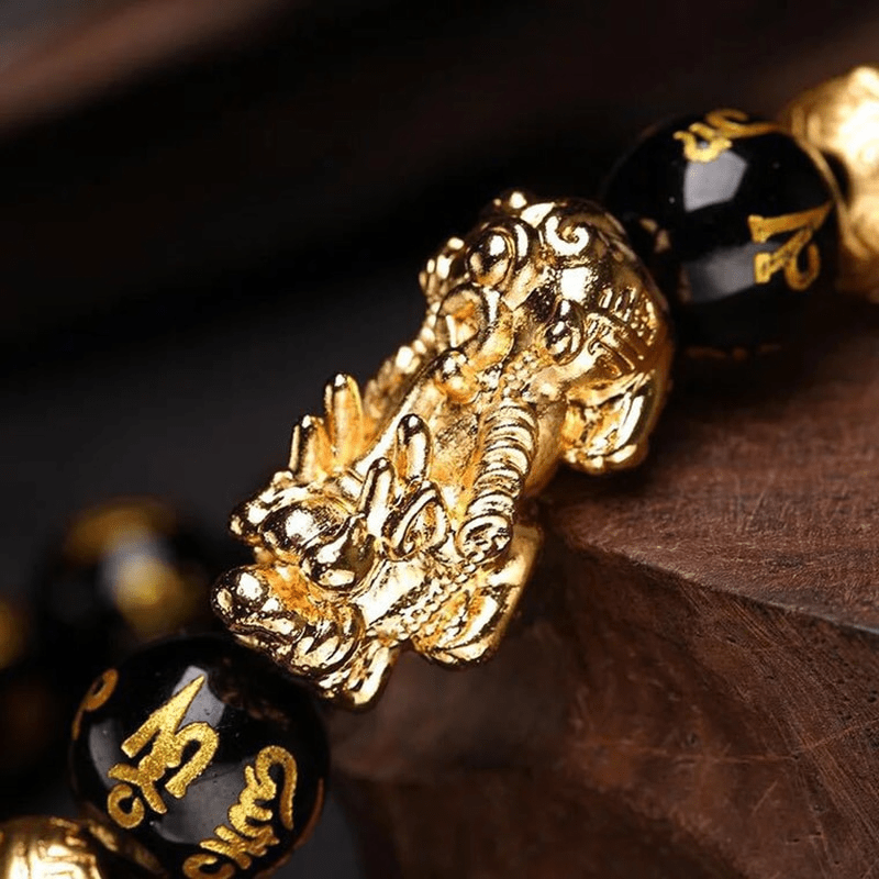 Pi Xiu Zwarte Obsidiaan Armband - Kaelith