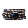 Krachtige Onyx Wikkelarmband - Isadora