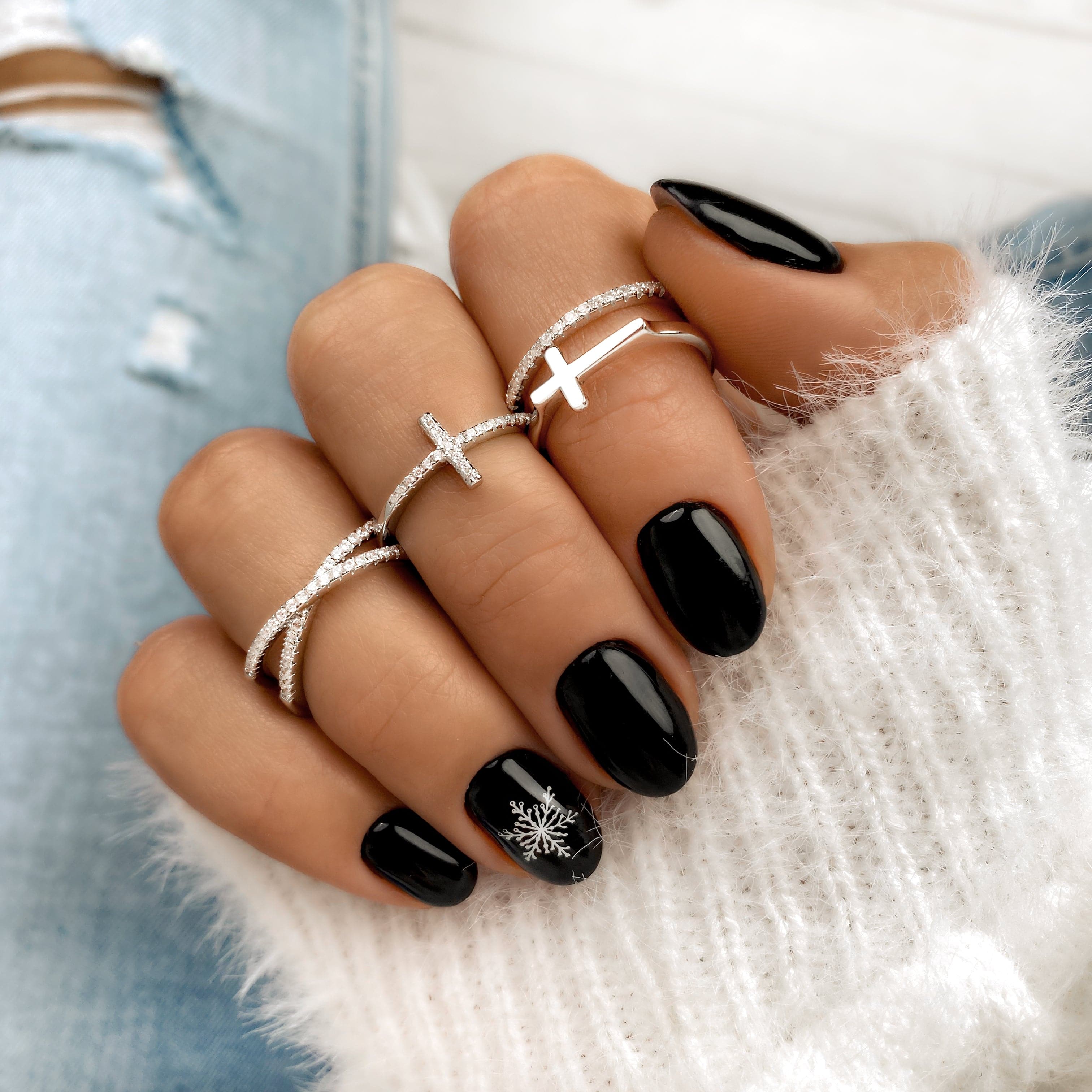 Stijlvolle Ring met Zirkonia Kruis - Faith