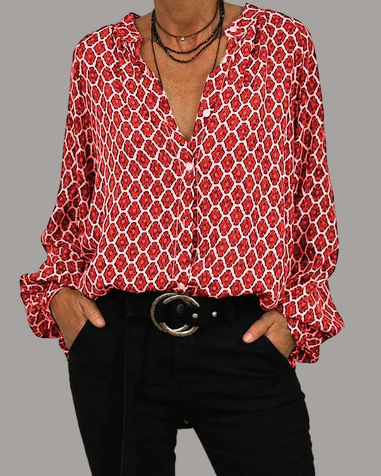 Sara Blouse Met V-hals