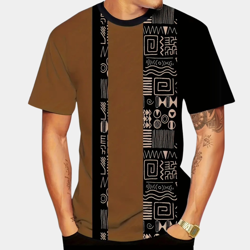 Casual T-Shirt met Kleurblokken voor Heren - Milo