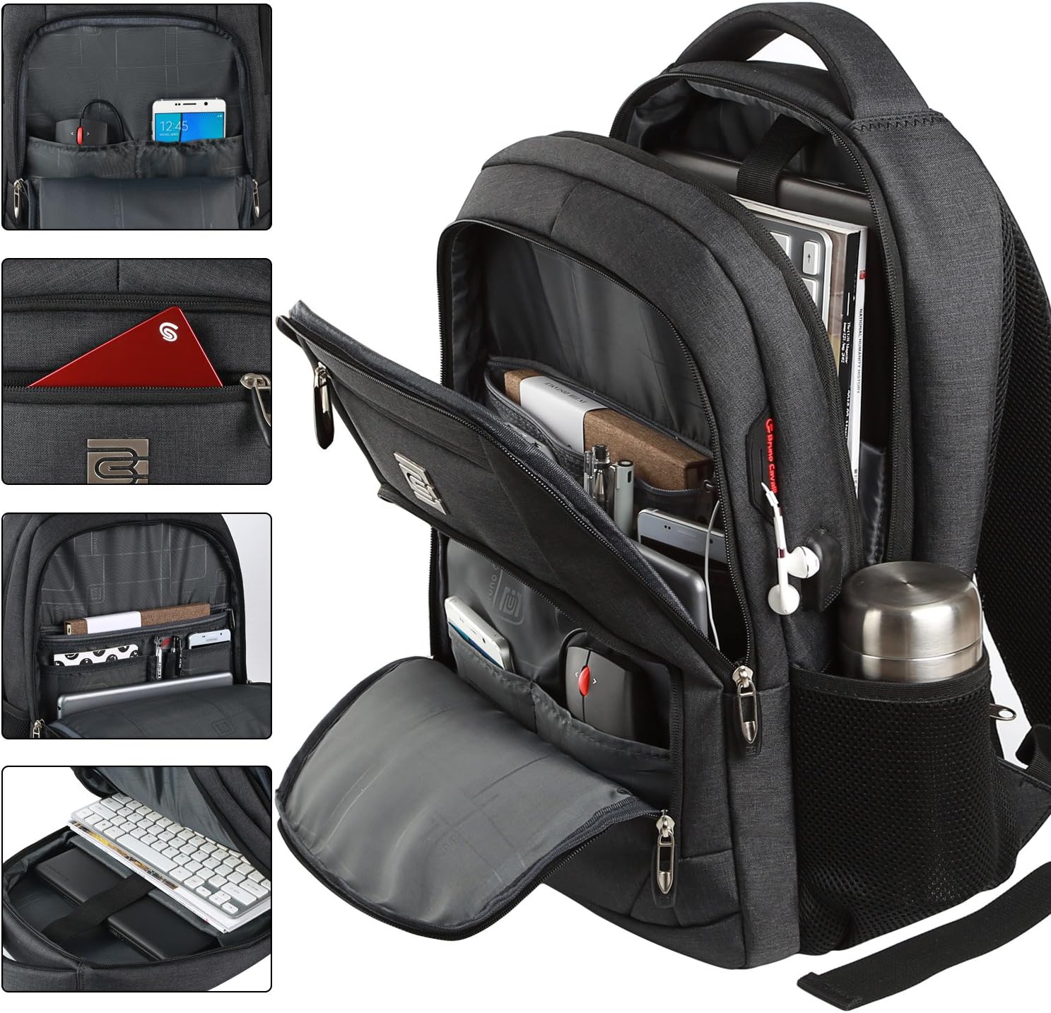 Slim Anti-Diefstal Laptop Rugzak met USB Oplaadpoort