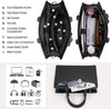 Waterdichte PU Leren Laptoptas met Multi-Pocket Ontwerp voor Dames