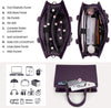 Waterdichte PU Leren Laptoptas met Multi-Pocket Ontwerp voor Dames