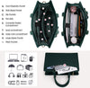 Waterdichte PU Leren Laptoptas met Multi-Pocket Ontwerp voor Dames