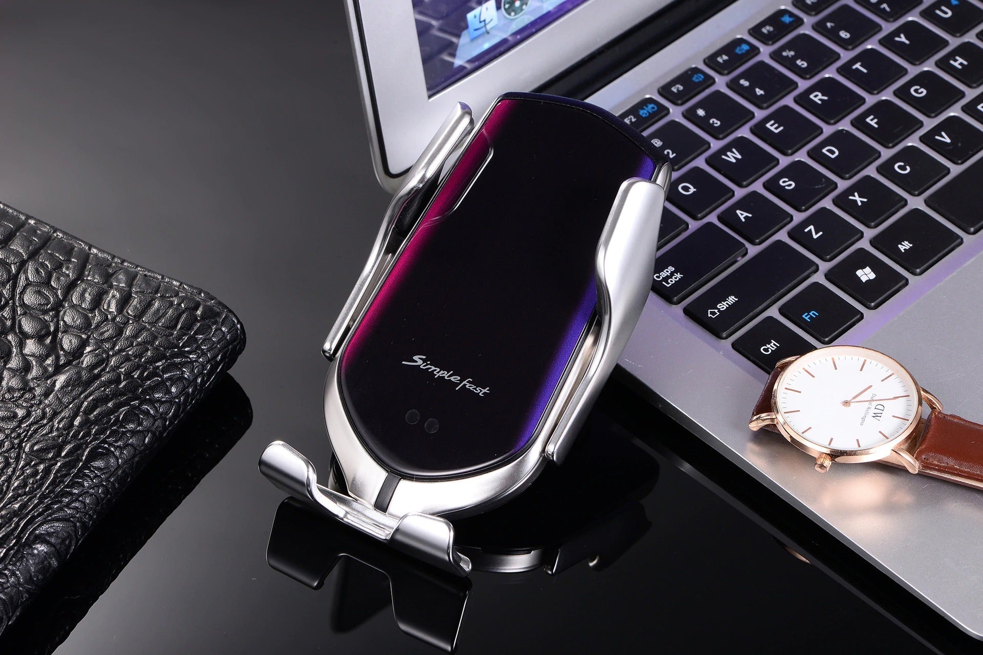 Automatische Telefoonhouder met Draadloze Oplader – GripCharge