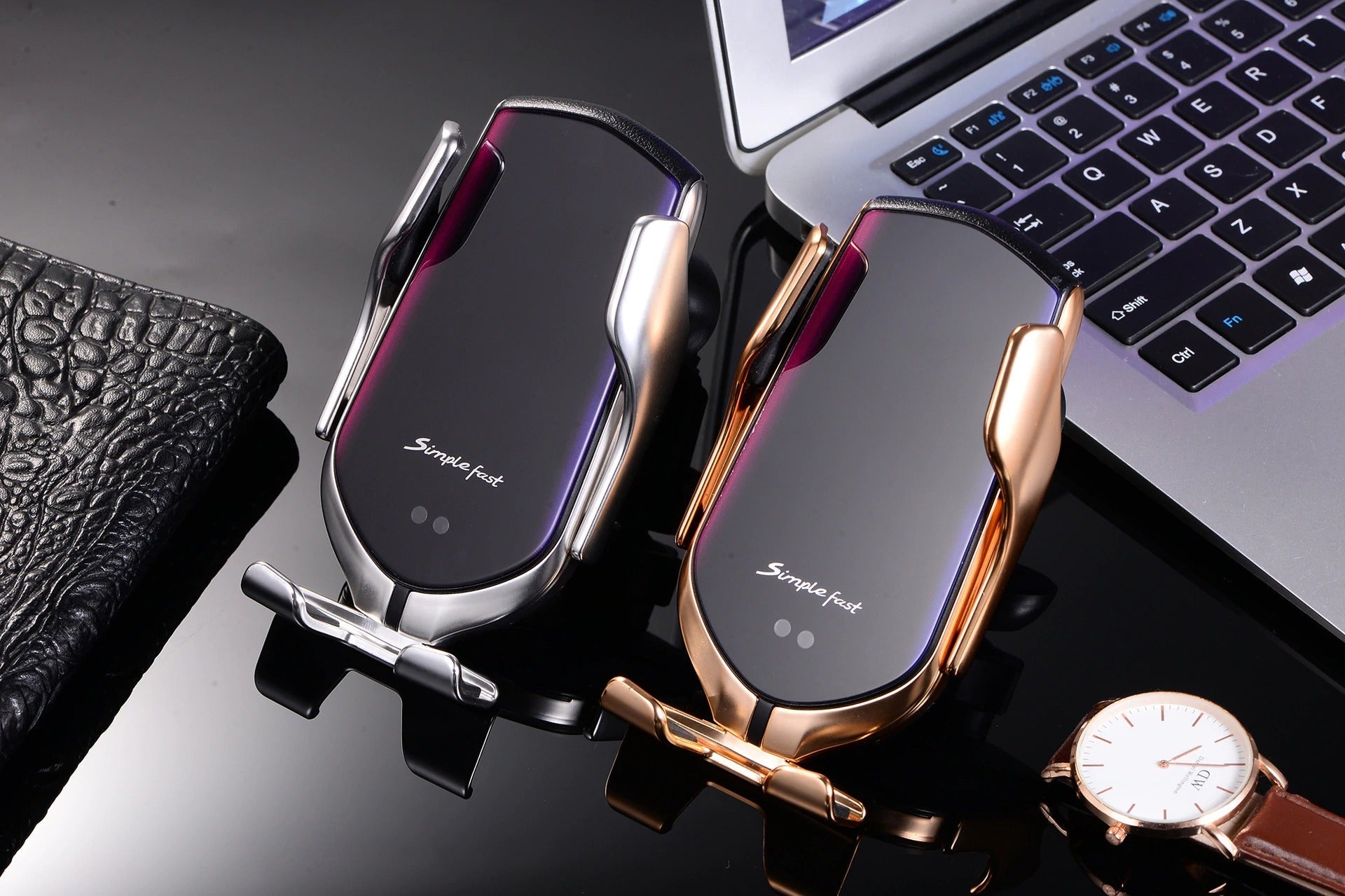 Automatische Telefoonhouder met Draadloze Oplader – GripCharge