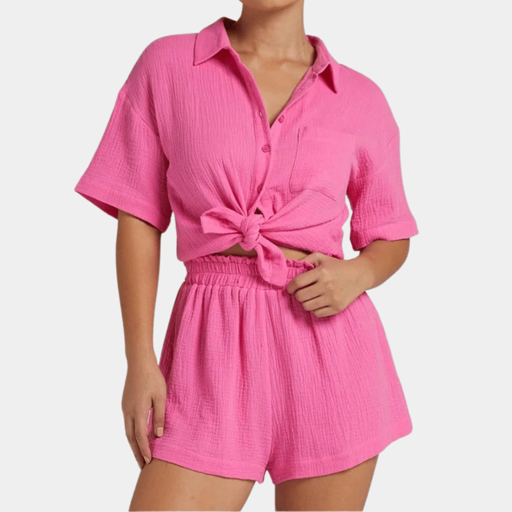 Tweedelig dames zomer set met shirt en short – Noemi