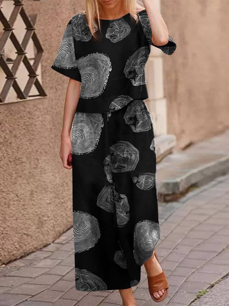 Luchtige twee-delige zomeroutfit van katoen met een flatterende pasvorm – Boho set Zephyra