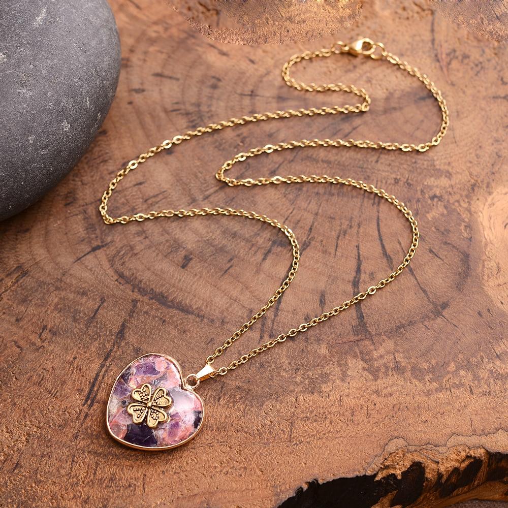 Geluks Klavertje Stenen Ketting – Felina