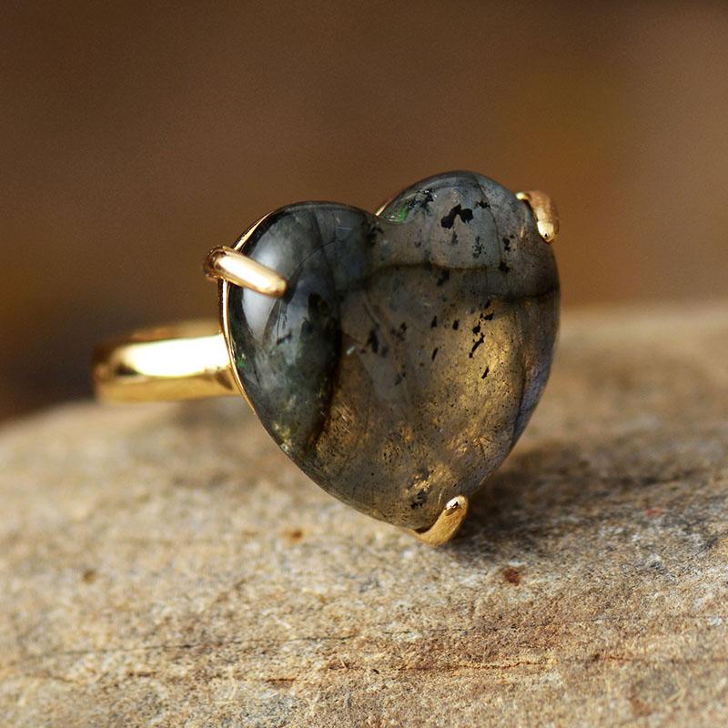Genezing Hart Edelsteen Ring - Selena
