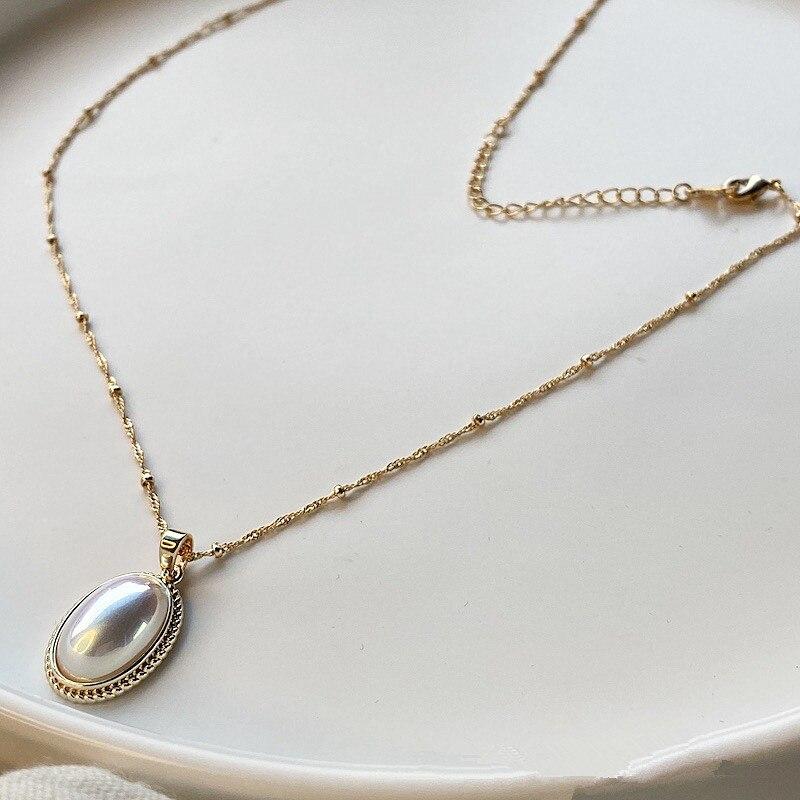 Vintage Gouden Parel Ketting - Lumina