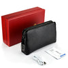 Leren Heren Anti-Diefstal Clutch met Vingerafdrukslot – Zwart