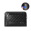 Leren Heren Handtas met Vingerafdrukslot – Anti-Diefstal Clutch & Portemonnee