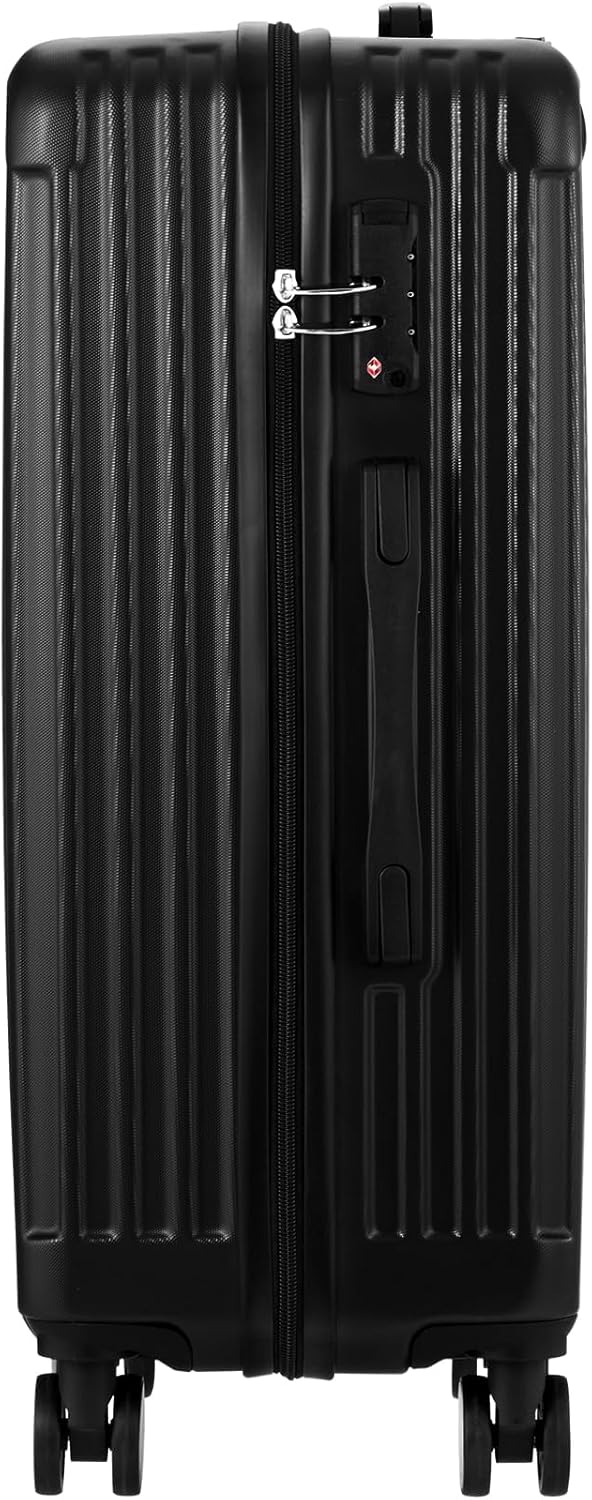 Grote Hard-Shell Koffer met 360° Wielen en TSA-slot – Zwart