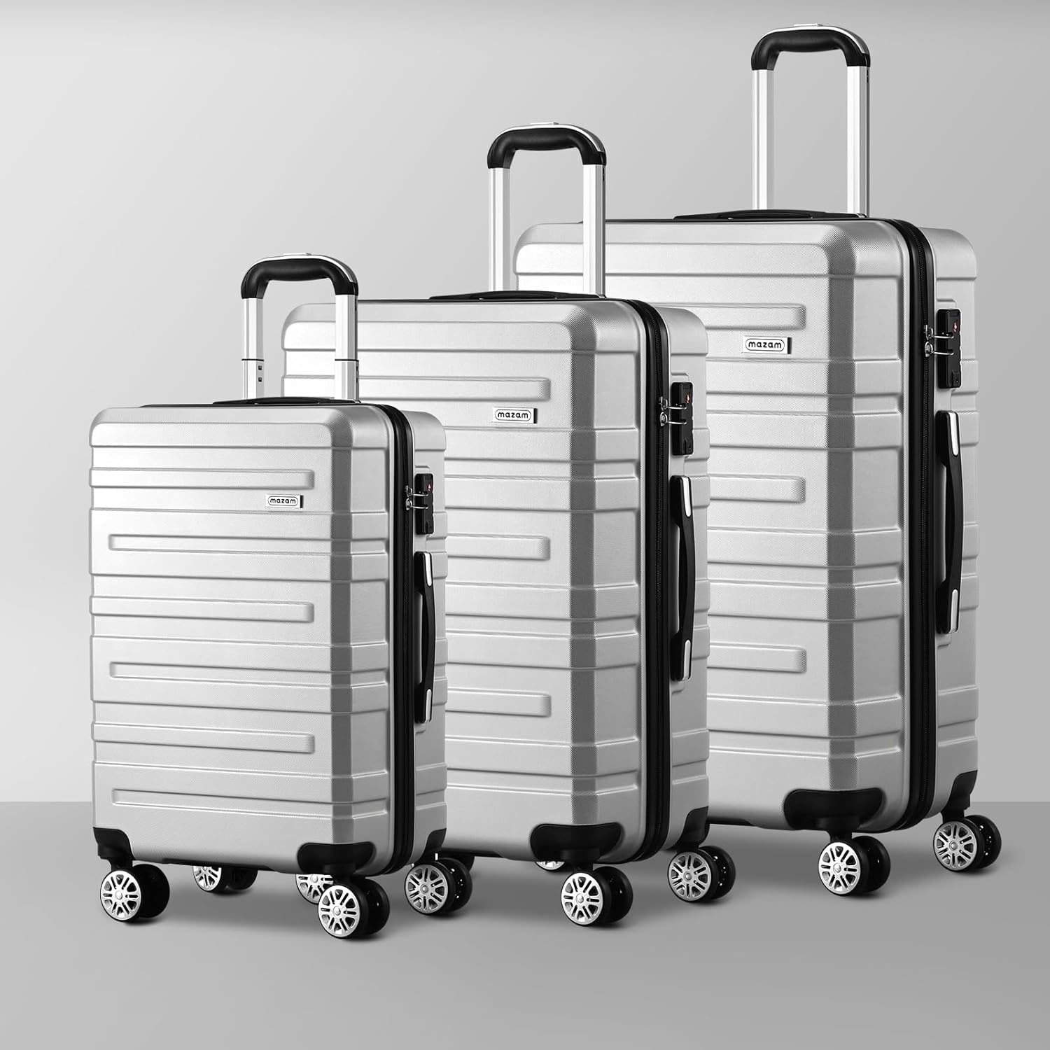 3-delige Hard-Shell Spinner Kofferset met TSA-slot en Georganiseerde Binnenkant