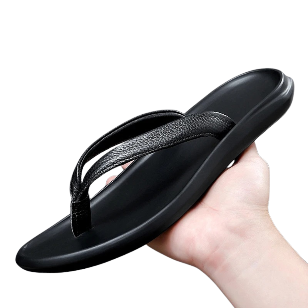 Antislip & Stijlvolle Herenslippers van Leer voor de Zomer - Dario
