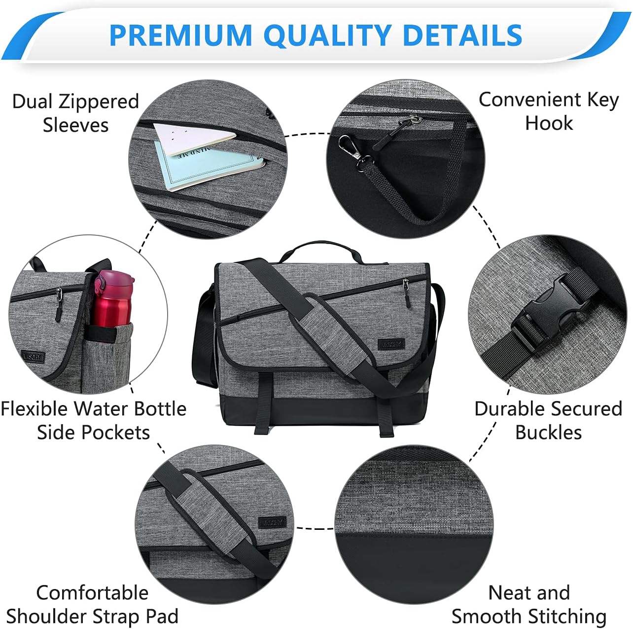 Waterdichte Laptoptas met Verstelbare Schouderband – WorkMate Serie