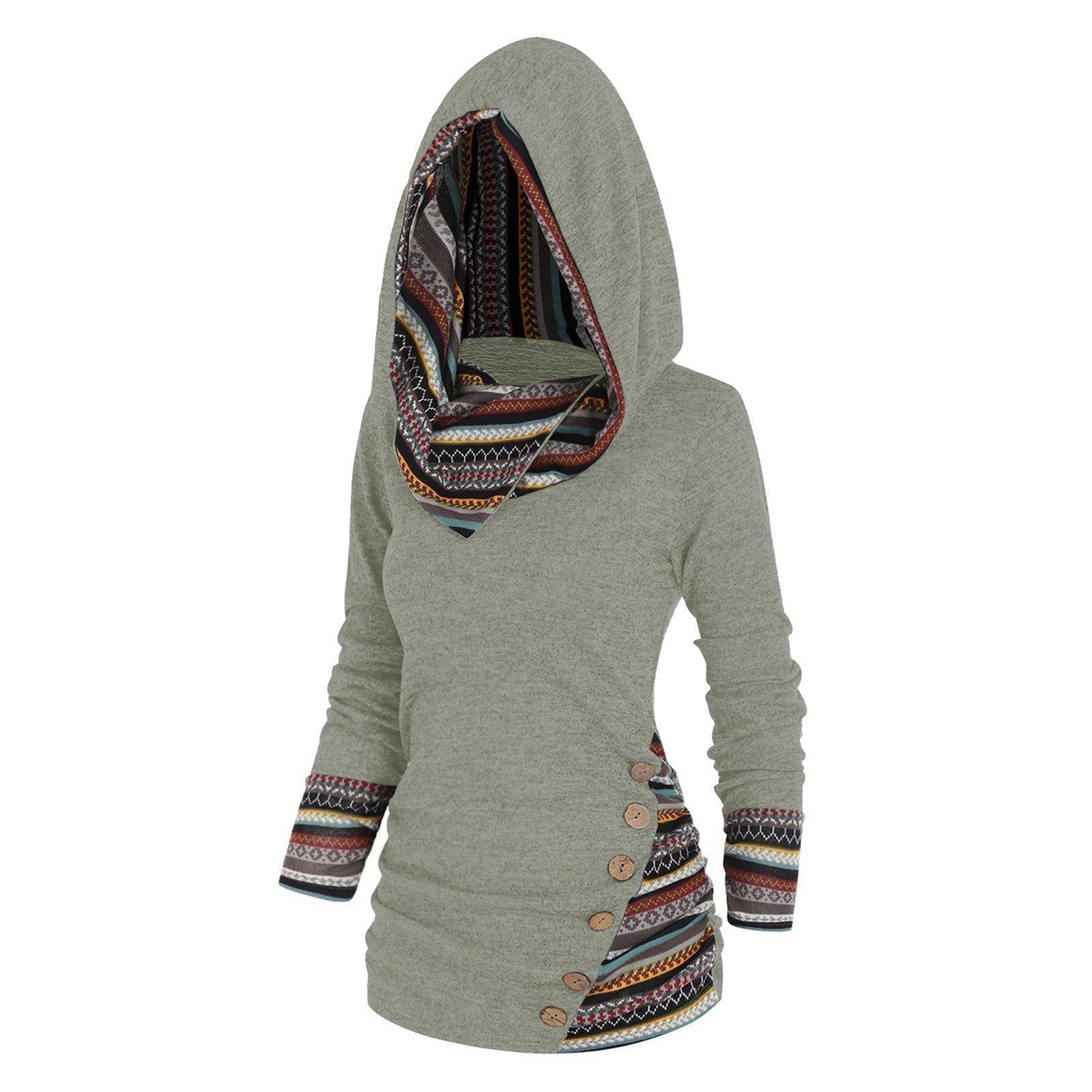 Casual Dames Hoodie met Tribalpatroon – Tavira