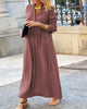 Herfst Maxi Jurk met Lange Mouwen – Amira