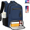 Waterdichte Laptop & Lunch Rugzak met USB Poort – Multi-Vak Reistas