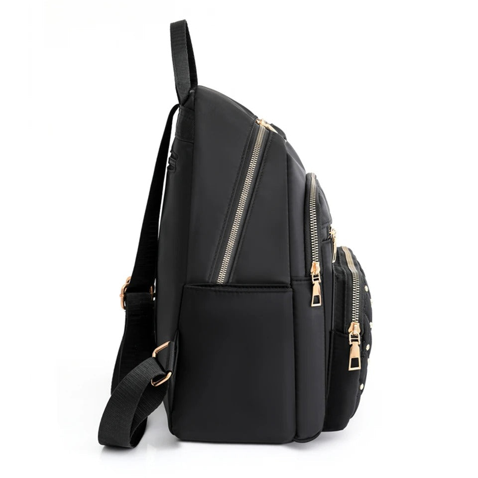 Lichtgewicht Waterdichte Nylon Rugzak voor Dames – Reizen & School