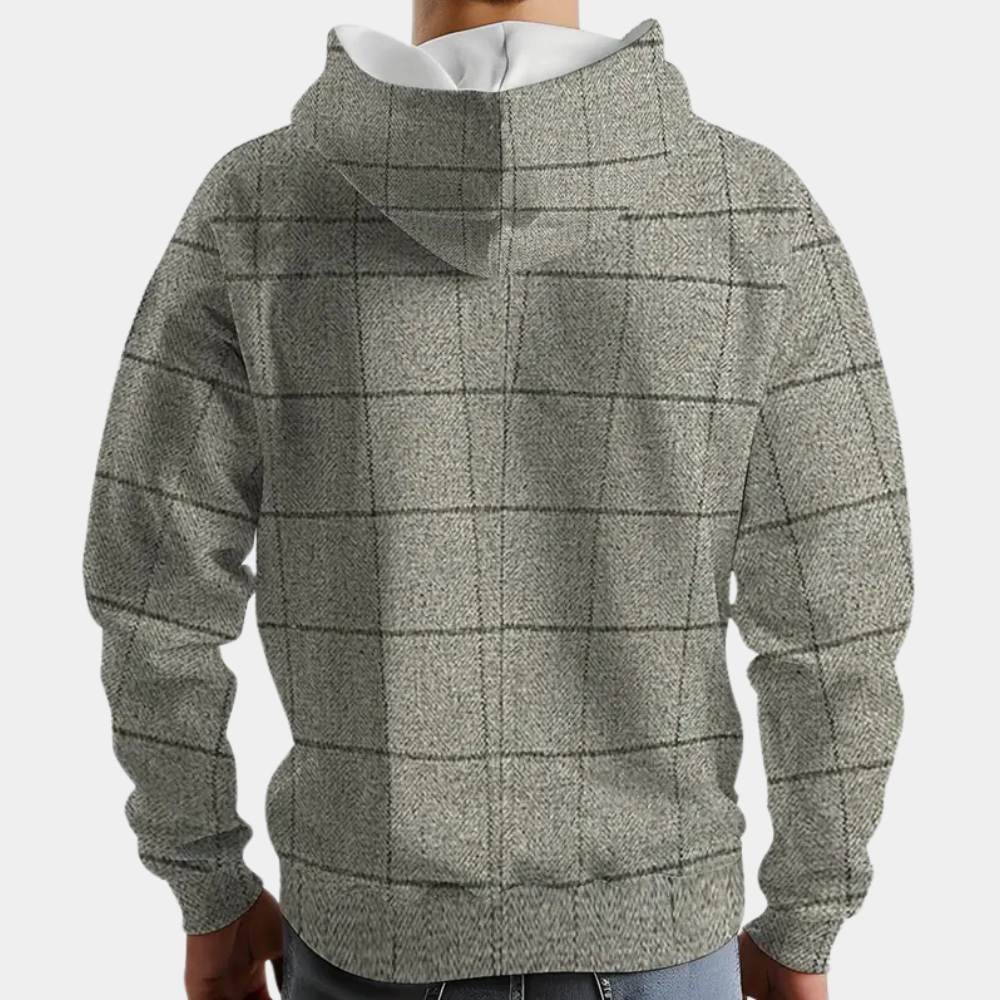 Veelzijdige Herenhoodie met Ruitpatroon - Lucian