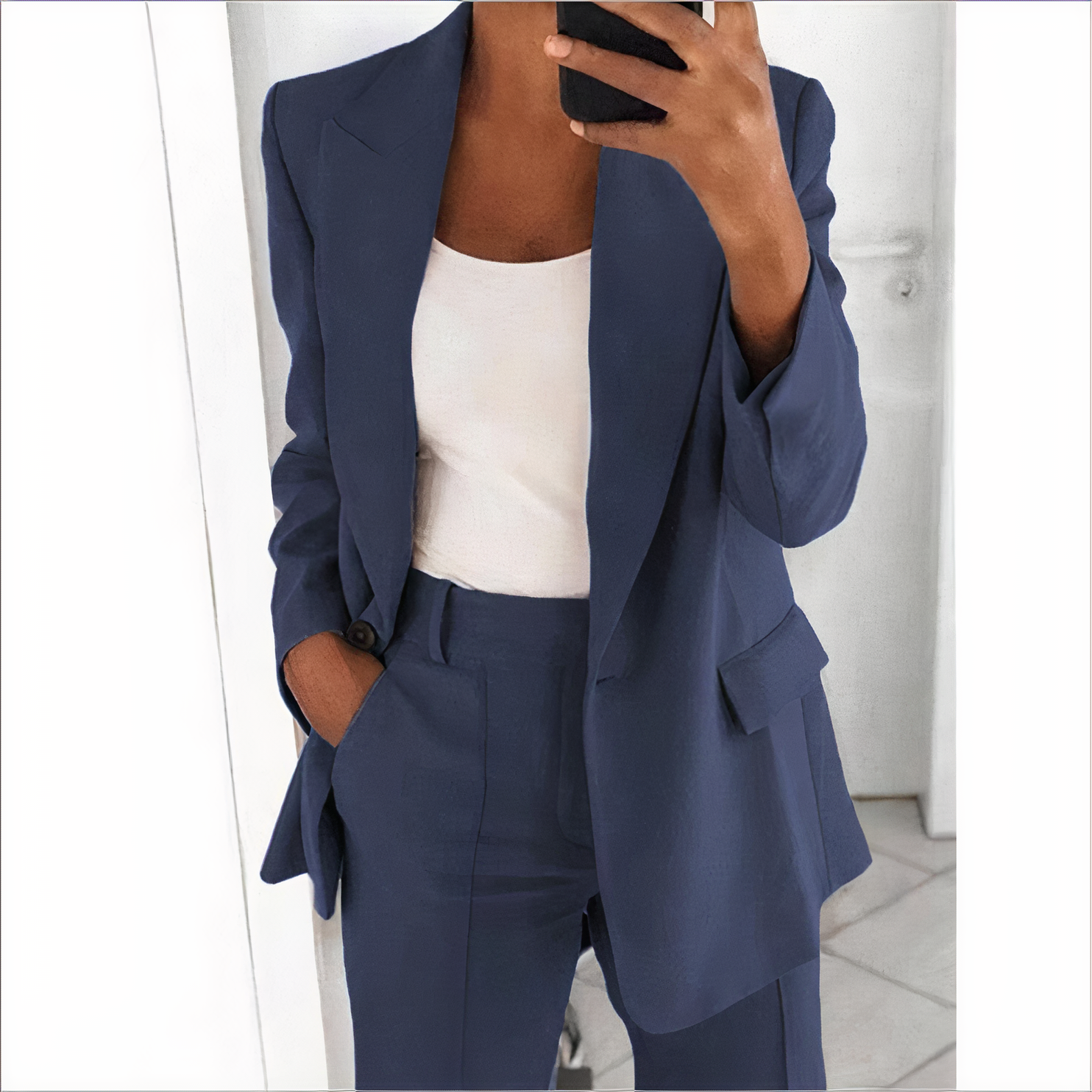 Trendy Blazer en Broek Set voor Dames - Sanne