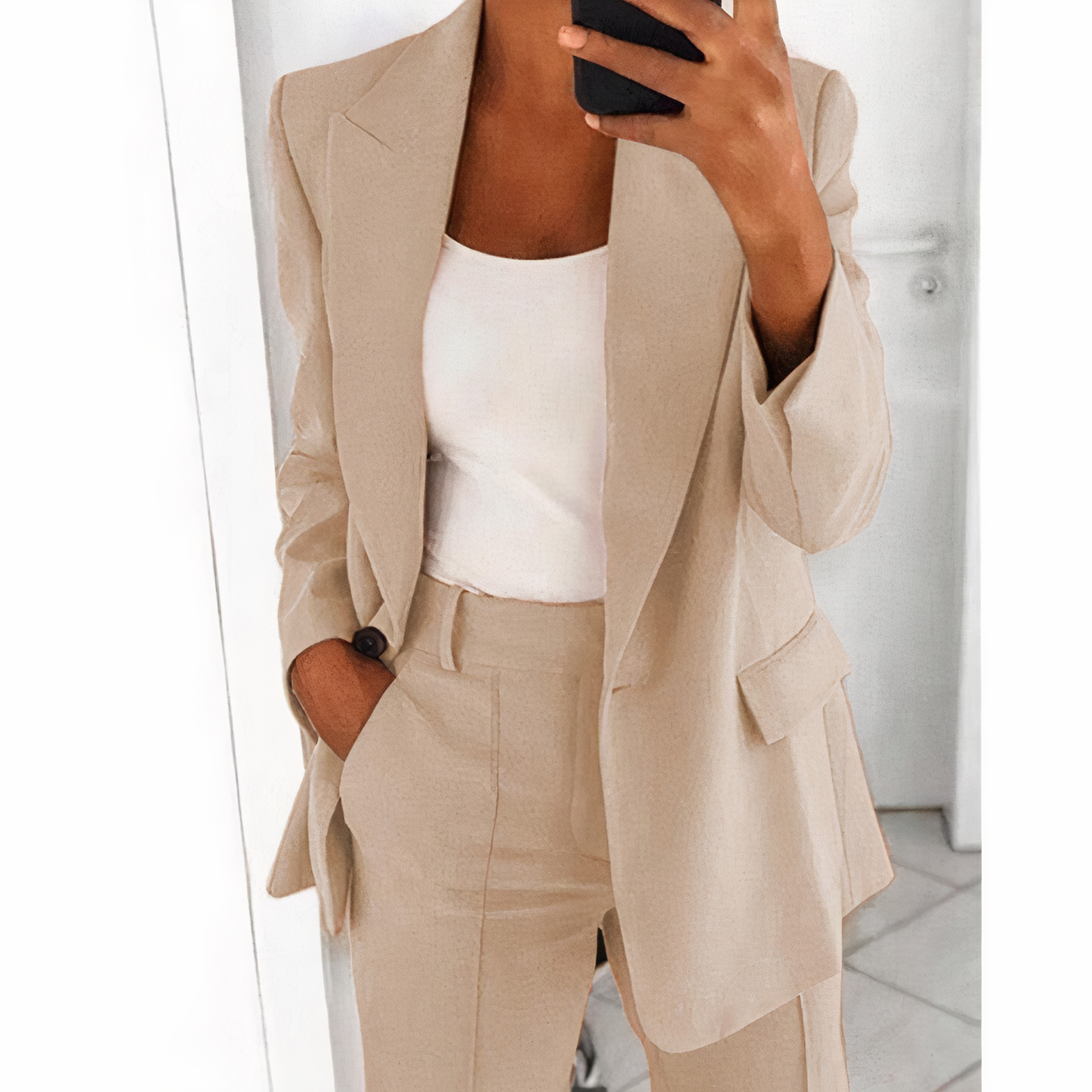 Trendy Blazer en Broek Set voor Dames - Sanne