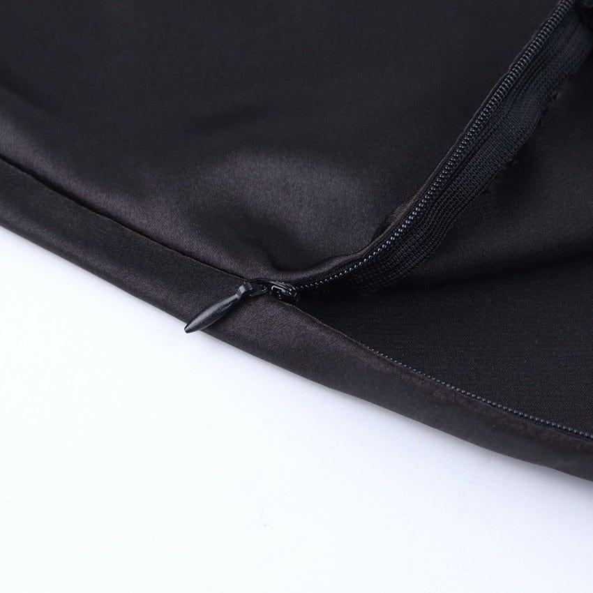 Satijnen glans dames midi rok in A-lijn met hoge taille – Liora