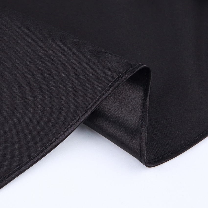 Satijnen glans dames midi rok in A-lijn met hoge taille – Liora