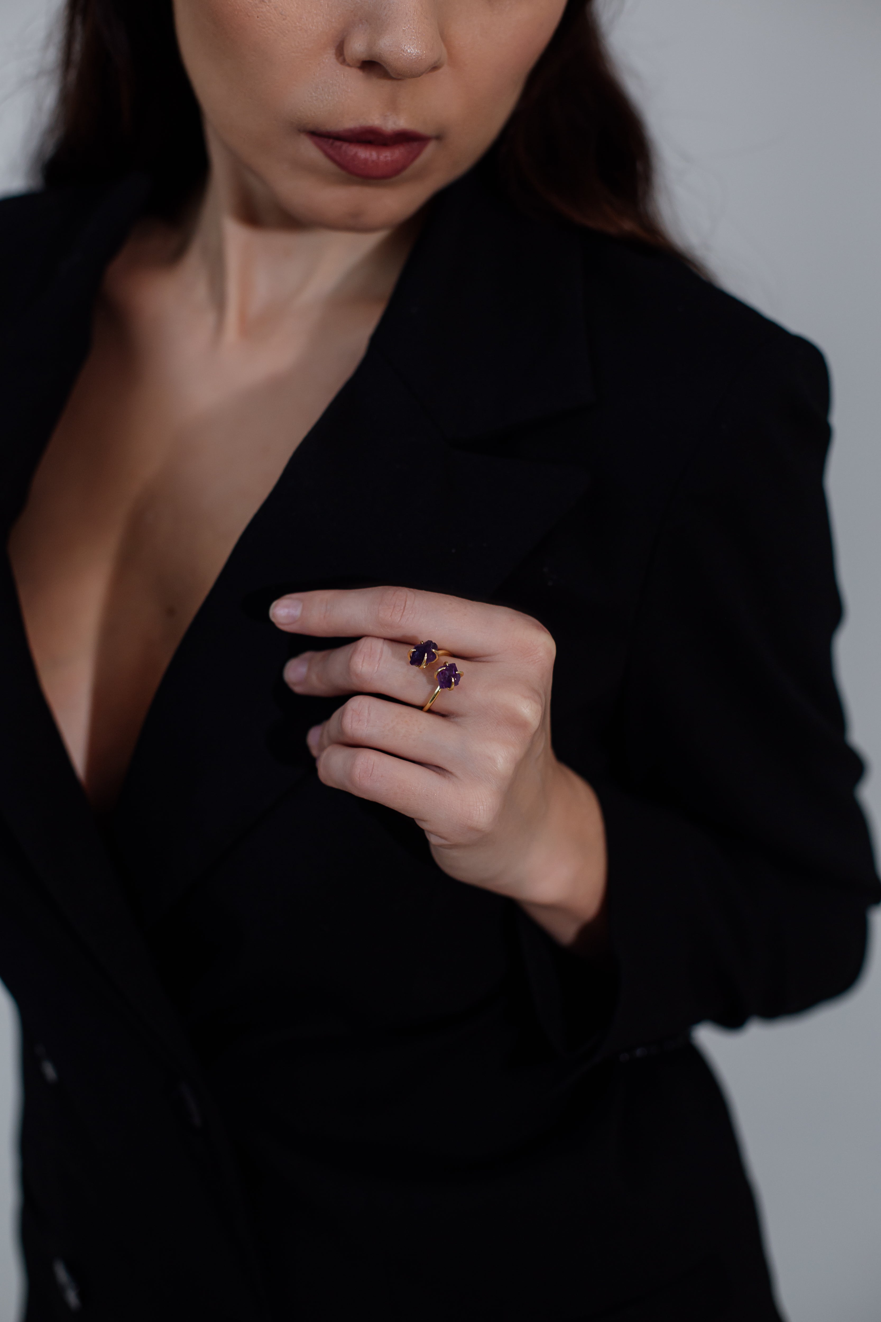 Unieke Ruwe Edelsteen Ring - Mira