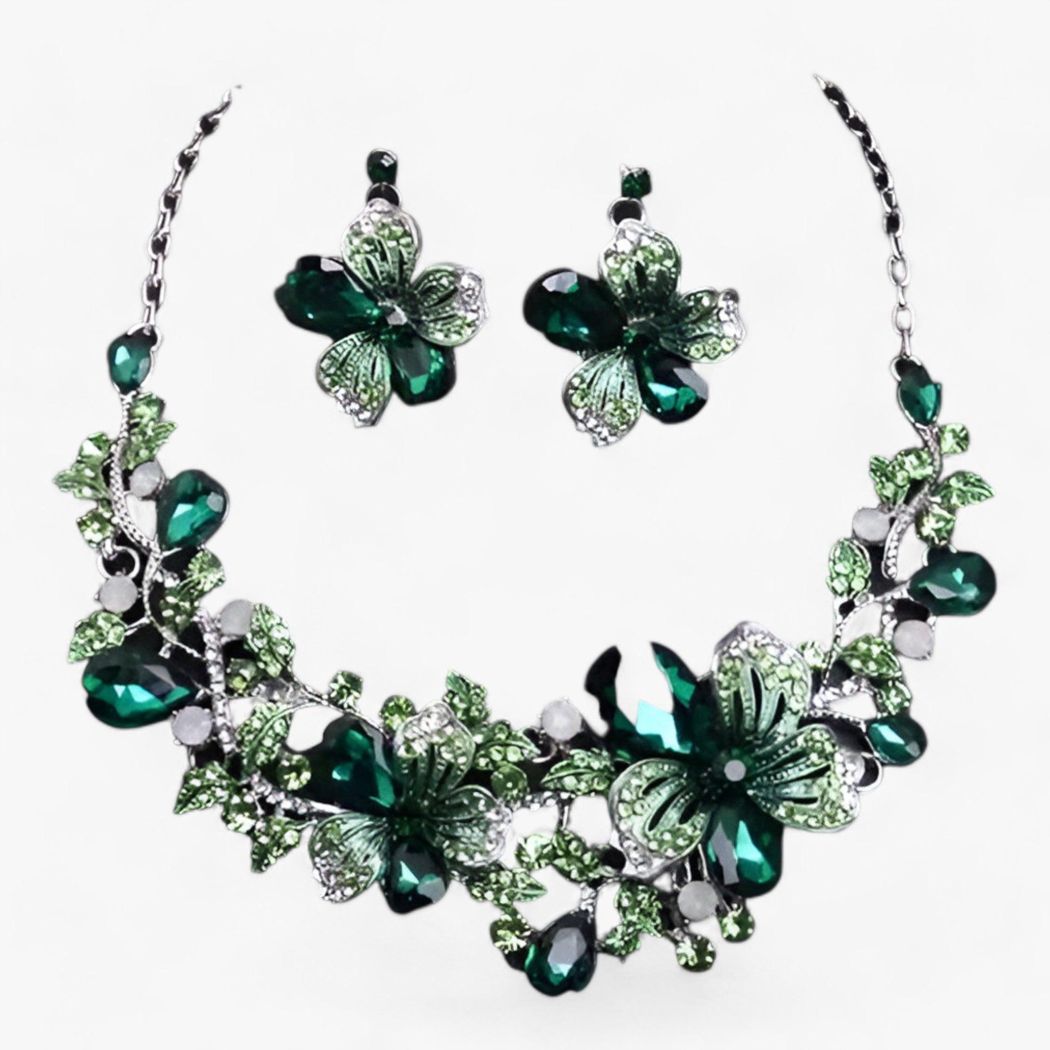 Bruidssieradenset met Emaille Bloemen - Fleur