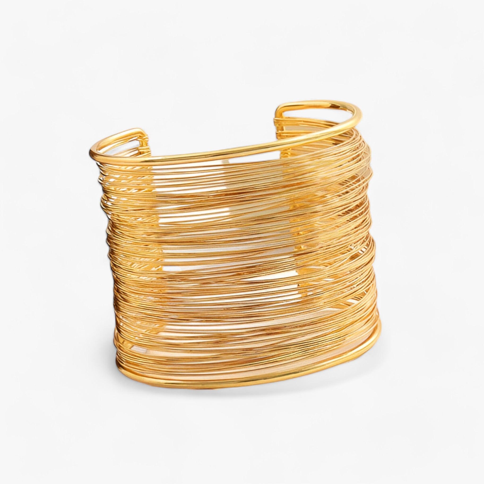 Vergulde Gelaagde Draadarmband - Auryn