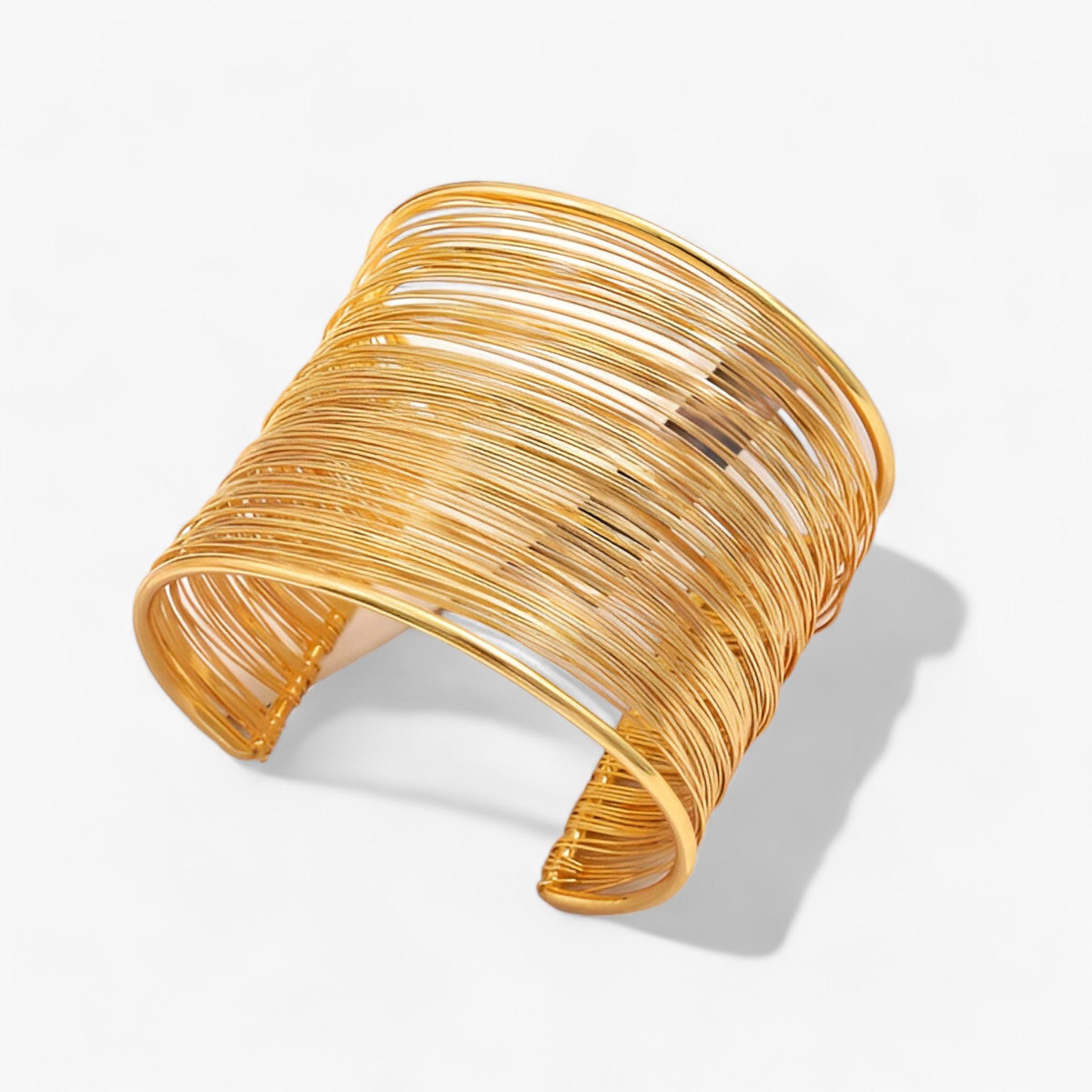 Vergulde Gelaagde Draadarmband - Auryn