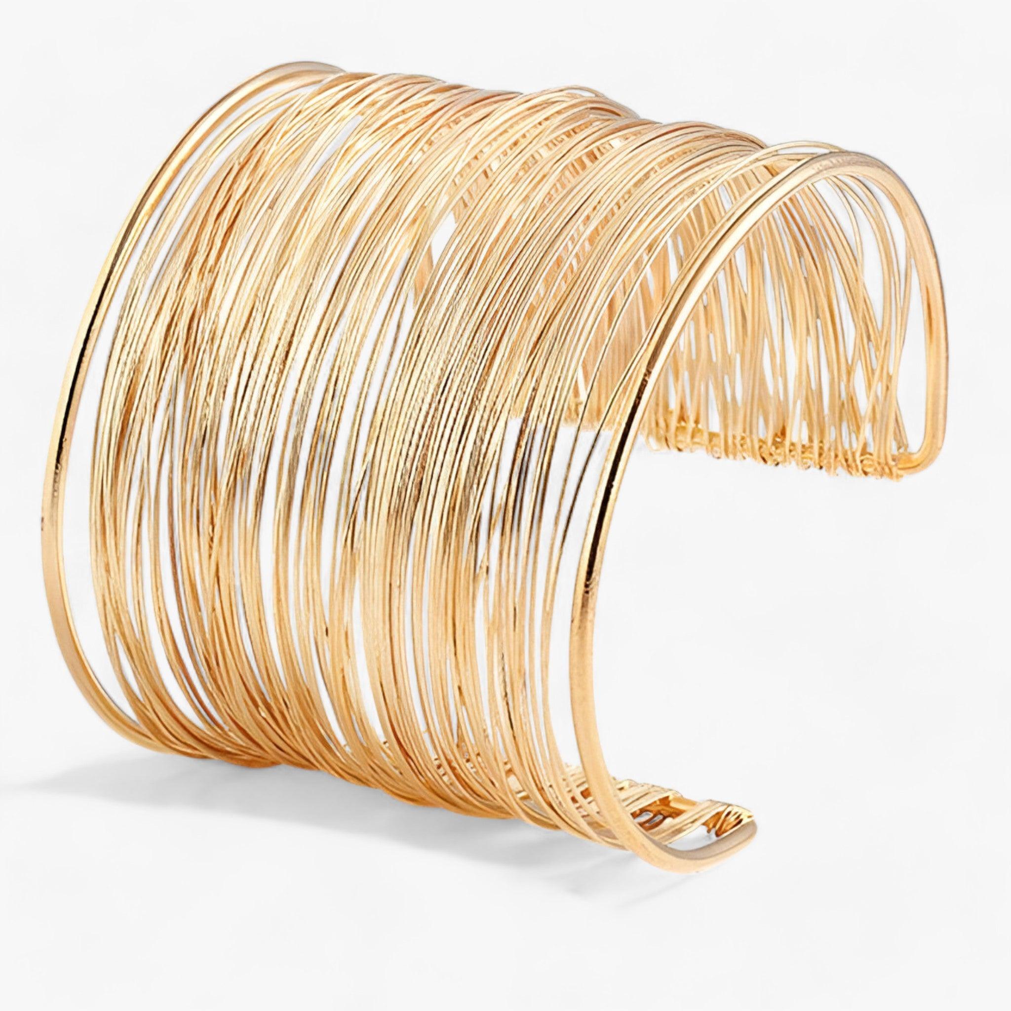 Vergulde Gelaagde Draadarmband - Auryn