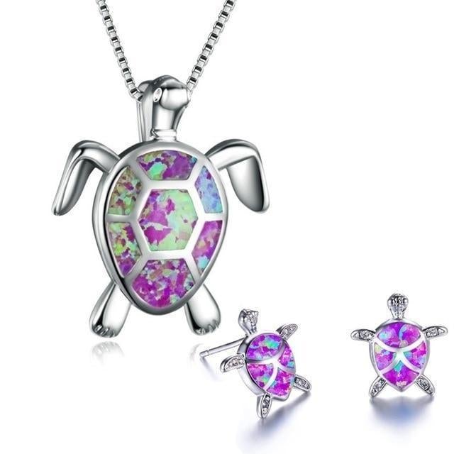 Ocean Wonder Schildpad Set met Halsketting en Oorbellen - Mila