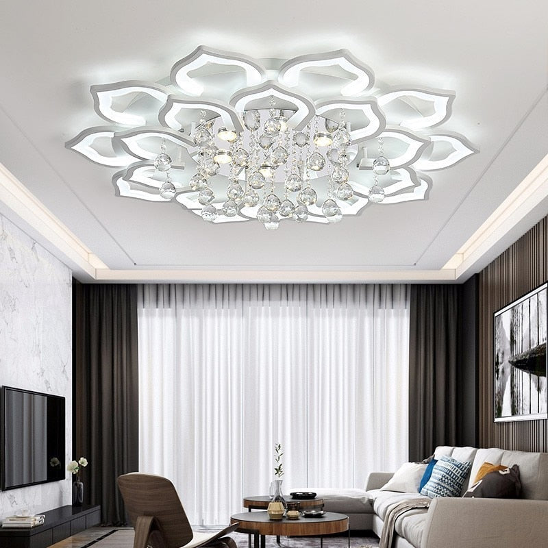 Kristallen Lotus Plafondlamp - LumiLotus