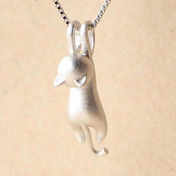 925 Sterling Zilveren Speelse Kitty Halsketting - Mia