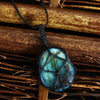 Mystieke Labradoriet Drakenhart Ketting - Aris
